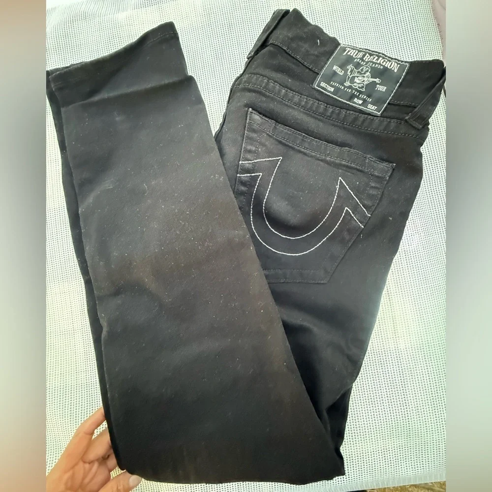 true Religion GENO Relaxed slim 32 Black Men’s Jeans stretchy